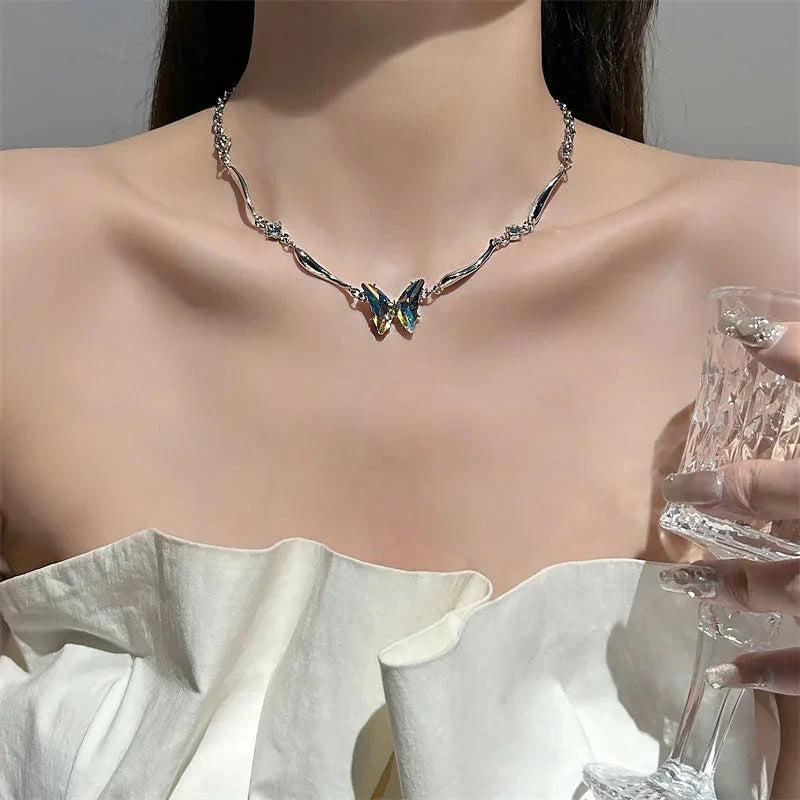 kawaiies-softtoys-plushies-kawaii-plush-Crystal Wings Butterfly Choker Necklace Jewelry 