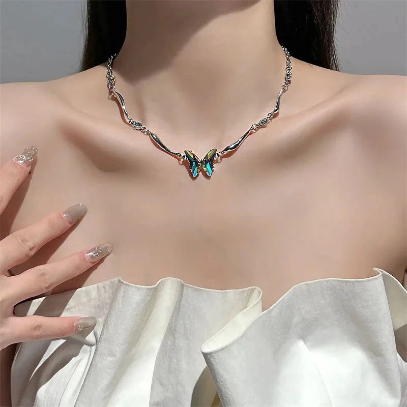 kawaiies-softtoys-plushies-kawaii-plush-Crystal Wings Butterfly Choker Necklace Jewelry 