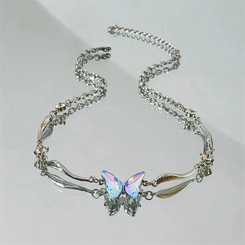 kawaiies-softtoys-plushies-kawaii-plush-Crystal Wings Butterfly Choker Necklace Jewelry 