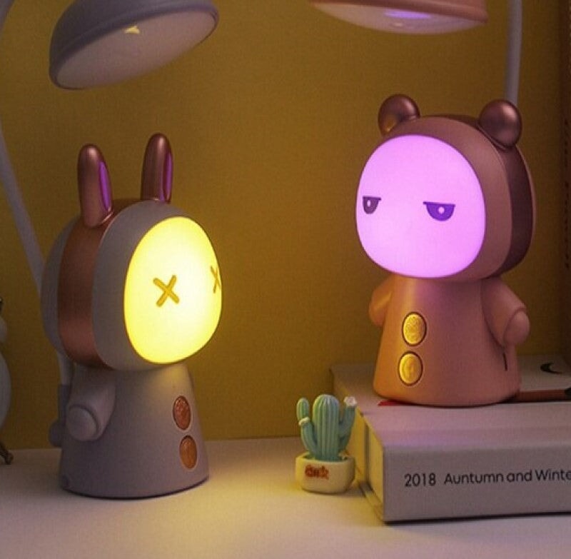kawaiies-softtoys-plushies-kawaii-plush-Cute Bunny Bear Reindeer LED Night Lamp Home Decor 