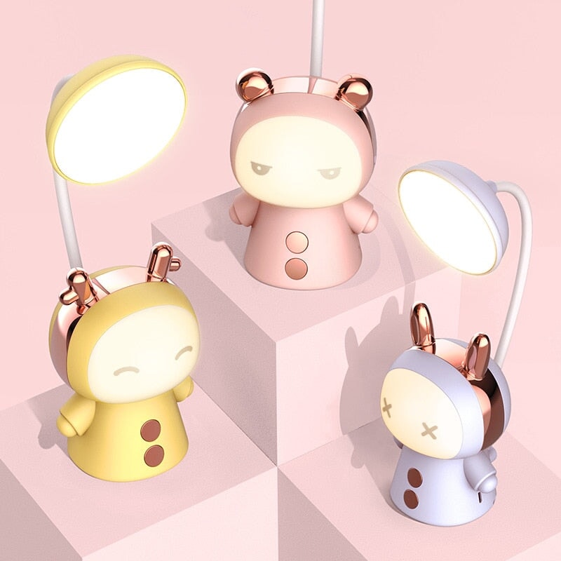 kawaiies-softtoys-plushies-kawaii-plush-Cute Bunny Bear Reindeer LED Night Lamp Home Decor 