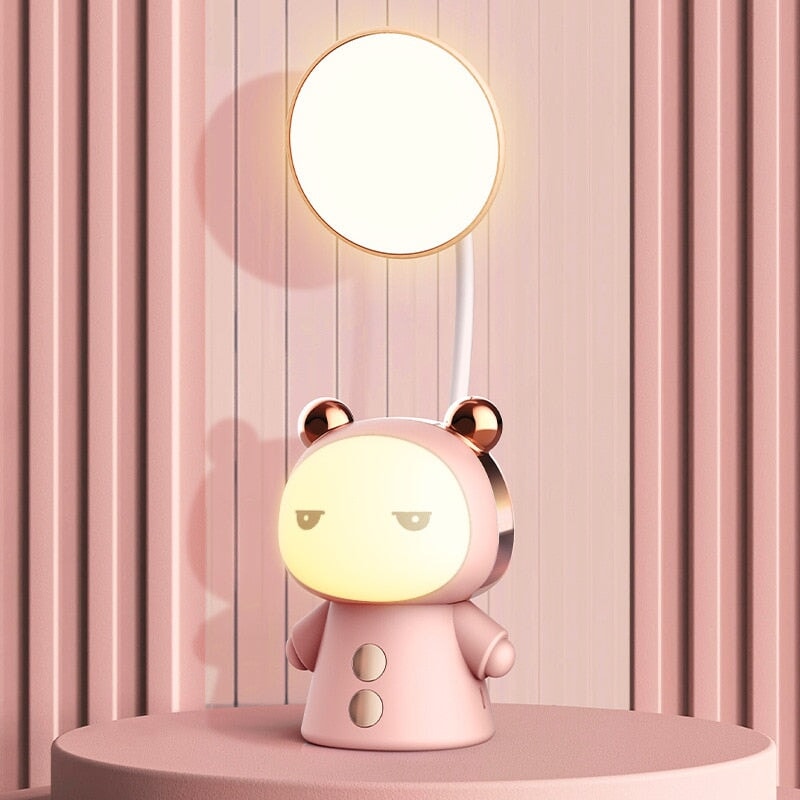 kawaiies-softtoys-plushies-kawaii-plush-Cute Bunny Bear Reindeer LED Night Lamp Home Decor Pink 