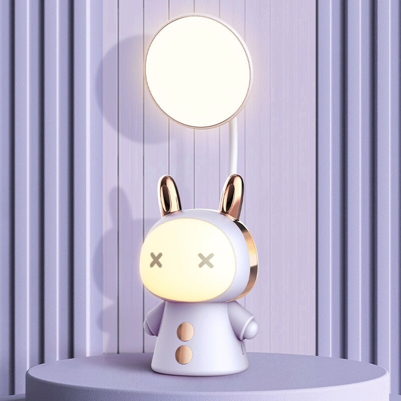 kawaiies-softtoys-plushies-kawaii-plush-Cute Bunny Bear Reindeer LED Night Lamp Home Decor Purple 