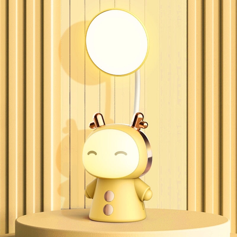 kawaiies-softtoys-plushies-kawaii-plush-Cute Bunny Bear Reindeer LED Night Lamp Home Decor Yellow 
