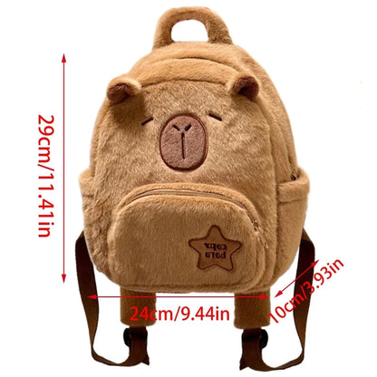 kawaiies-softtoys-plushies-kawaii-plush-Cute Capybara Plush Backpack Bags 