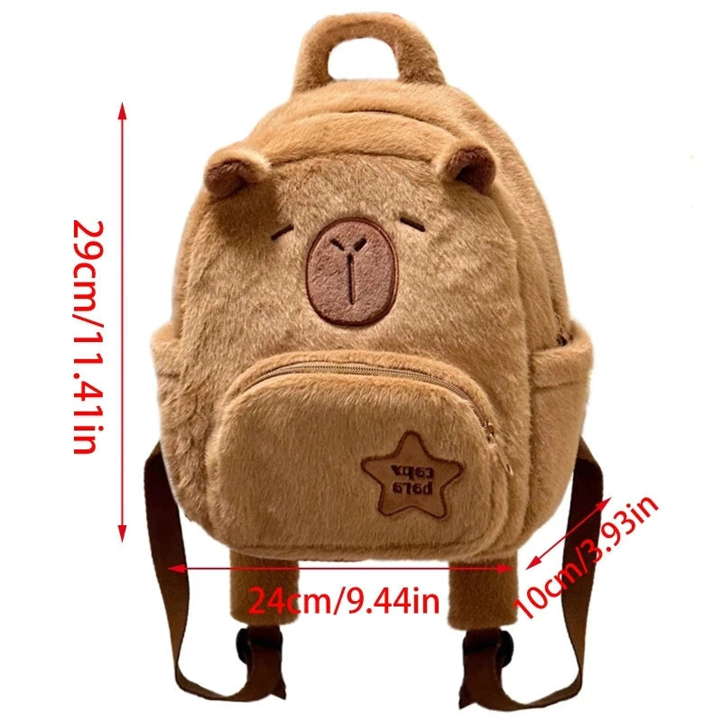 kawaiies-softtoys-plushies-kawaii-plush-Cute Capybara Plush Backpack Bags 