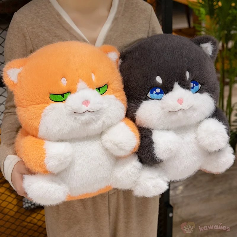 kawaiies-softtoys-plushies-kawaii-plush-Cute Chubby Gray Ginger Cat Plushies Soft toy 