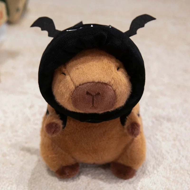 kawaiies-softtoys-plushies-kawaii-plush-Cute Halloween Pumpkin Hat Bat Capybara Plush Soft toy 