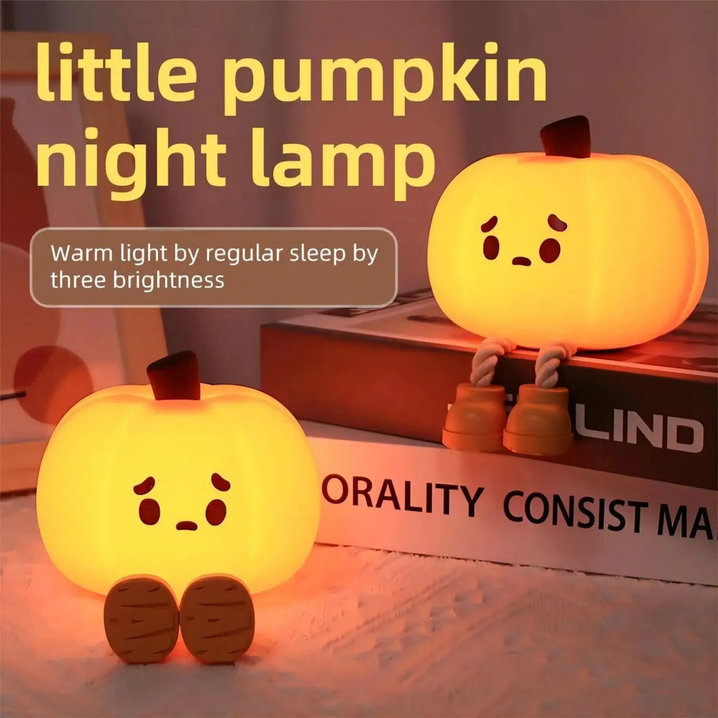 kawaiies-softtoys-plushies-kawaii-plush-Cute Halloween Pumpkin LED Night Light Home Decor 