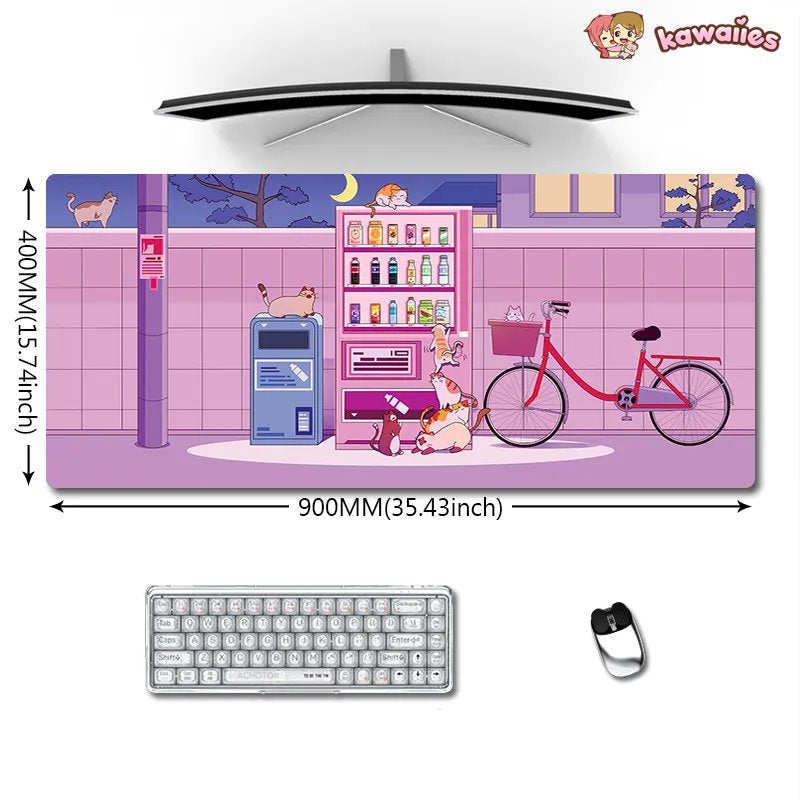 kawaiies-softtoys-plushies-kawaii-plush-Cute Japanese-themed Cat Large Mouse Pad Collection 1 Accessories 