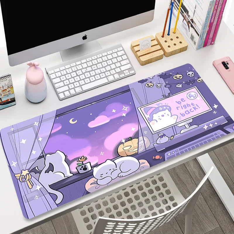 kawaiies-softtoys-plushies-kawaii-plush-Cute Japanese-themed Cat Large Mouse Pad Collection 1 Accessories Gamer 300x600x2mm 