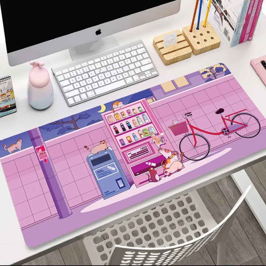 kawaiies-softtoys-plushies-kawaii-plush-Cute Japanese-themed Cat Large Mouse Pad Collection 1 Accessories Vending Machines 300x600x2mm 