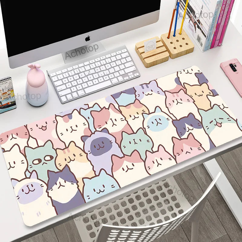 kawaiies-softtoys-plushies-kawaii-plush-Cute Japanese-themed Cat Large Mouse Pad Collection 2 Accessories Buddies 30 x 60cm 