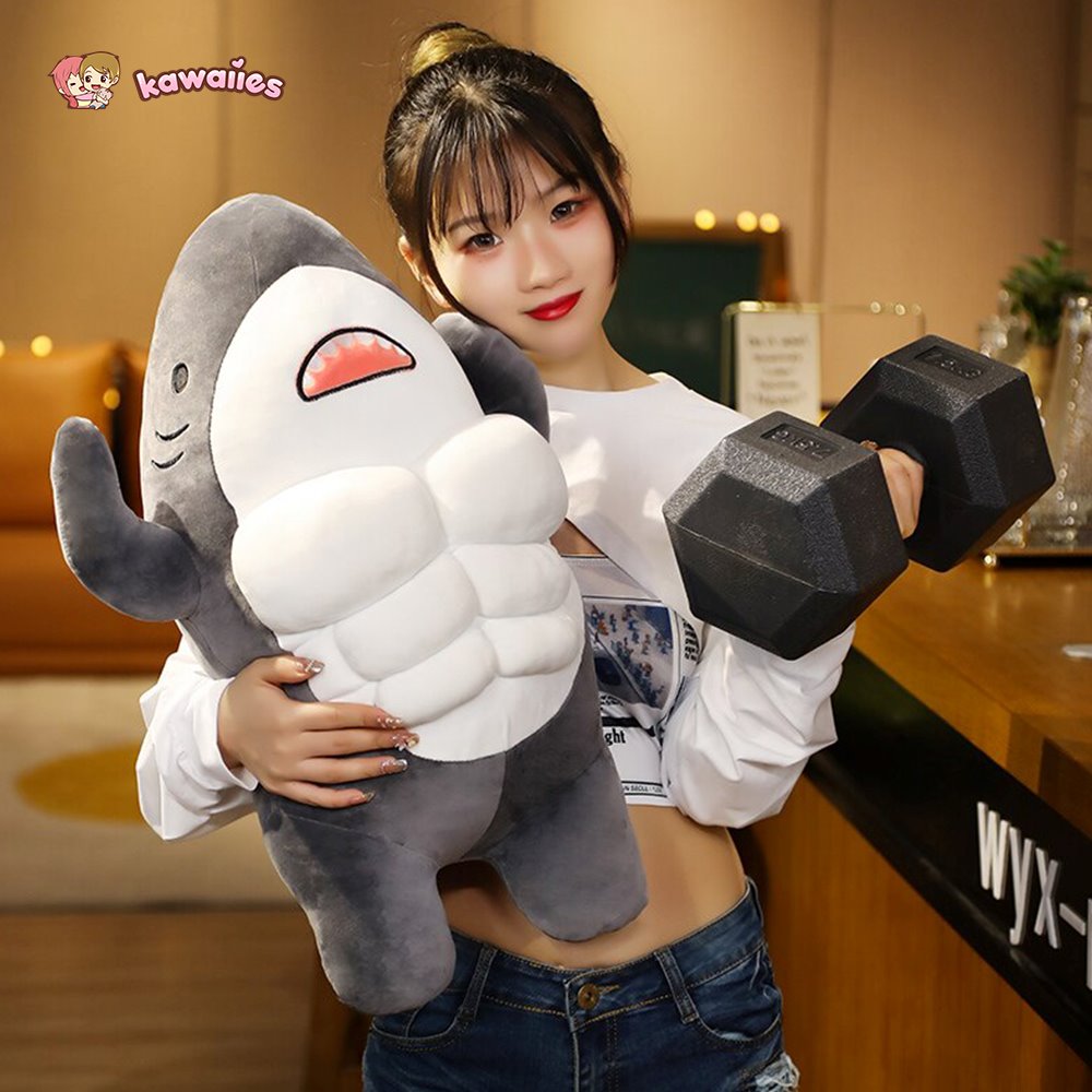 kawaiies-softtoys-plushies-kawaii-plush-Cute Muscle Shark Plushies | NEW Soft toy 