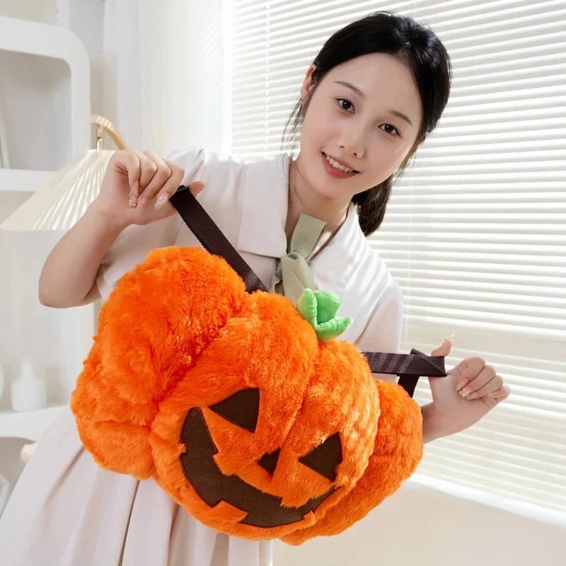 kawaiies-softtoys-plushies-kawaii-plush-Cute Pumpkin Plush Backpack Bags 