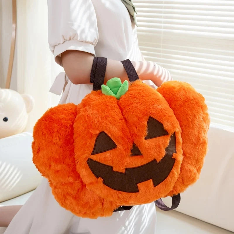kawaiies-softtoys-plushies-kawaii-plush-Cute Pumpkin Plush Backpack Bags 