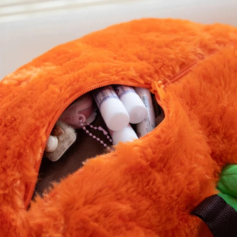 kawaiies-softtoys-plushies-kawaii-plush-Cute Pumpkin Plush Backpack Bags 