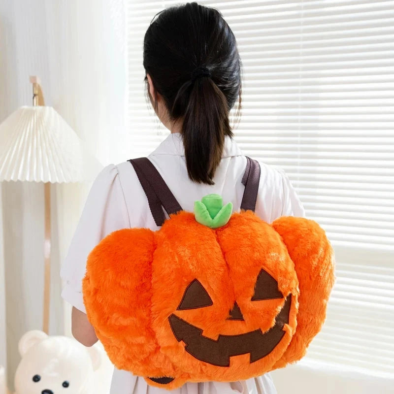 kawaiies-softtoys-plushies-kawaii-plush-Cute Pumpkin Plush Backpack Bags 