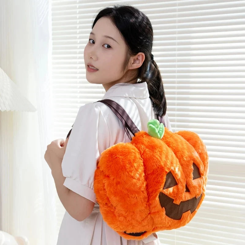 kawaiies-softtoys-plushies-kawaii-plush-Cute Pumpkin Plush Backpack Bags 
