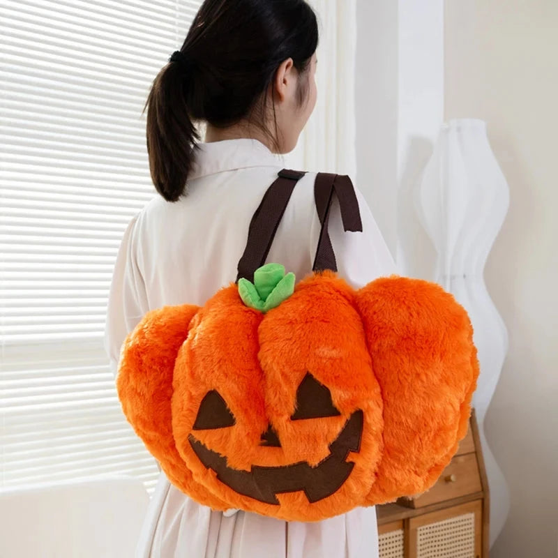 kawaiies-softtoys-plushies-kawaii-plush-Cute Pumpkin Plush Backpack Bags 