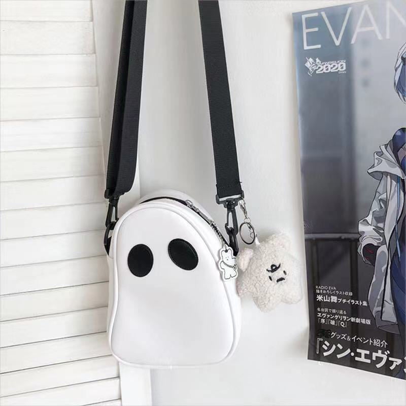 kawaiies-softtoys-plushies-kawaii-plush-Cute Round Ghost Bag | NEW Apparel 