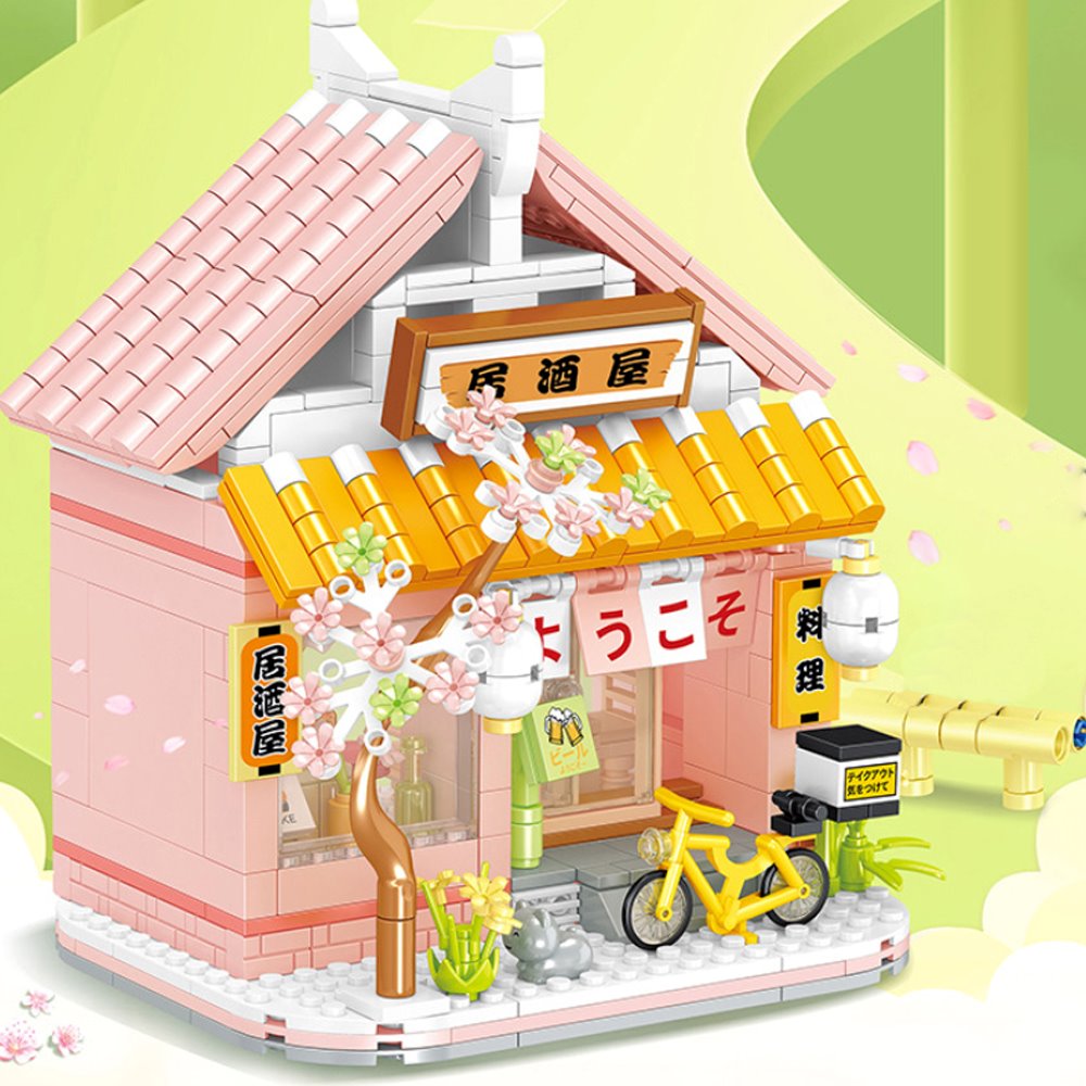 kawaiies-softtoys-plushies-kawaii-plush-Cute Sakura Station Wine House Micro Building Set Build it 
