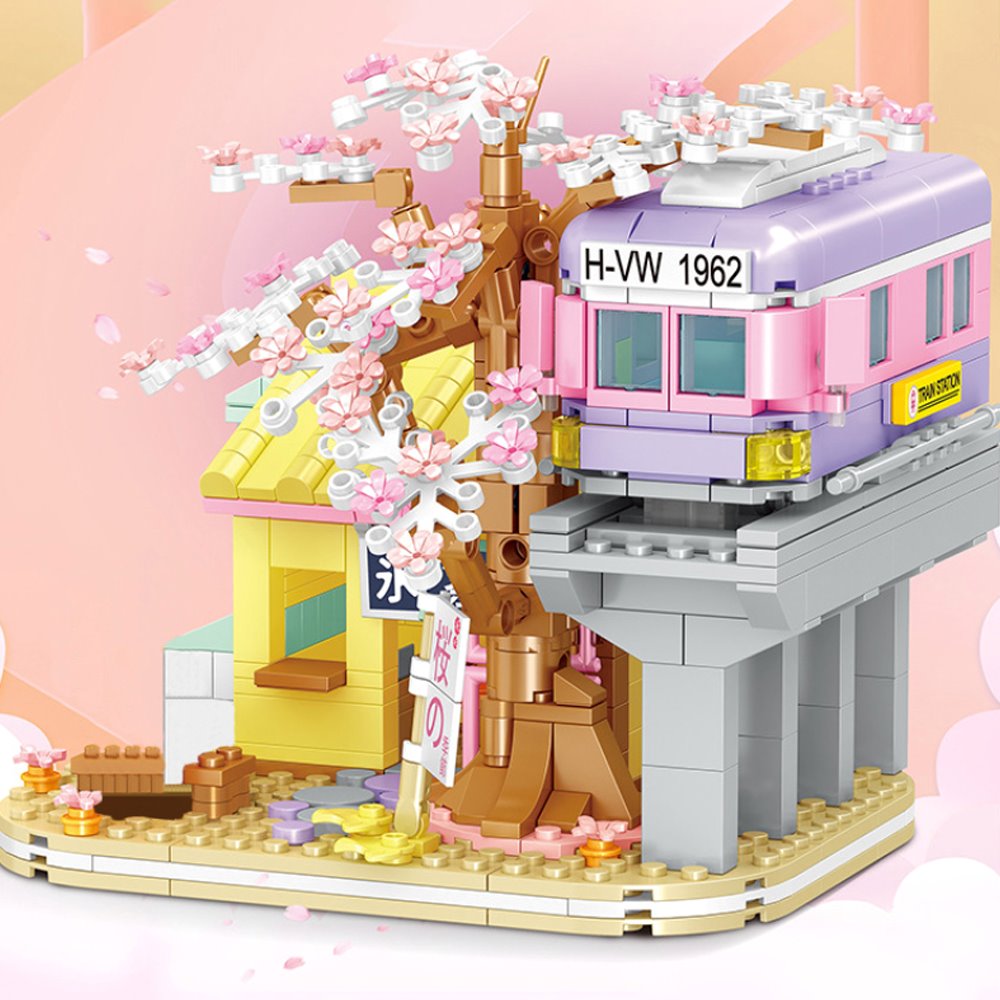 kawaiies-softtoys-plushies-kawaii-plush-Cute Sakura Station Wine House Micro Building Set Build it 
