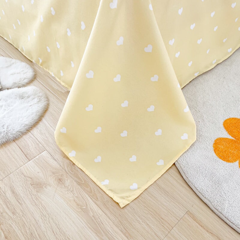 kawaiies-softtoys-plushies-kawaii-plush-Cute White Bears Blue Orange 120gsm Polyester Bedding Sets Bedding Sets 