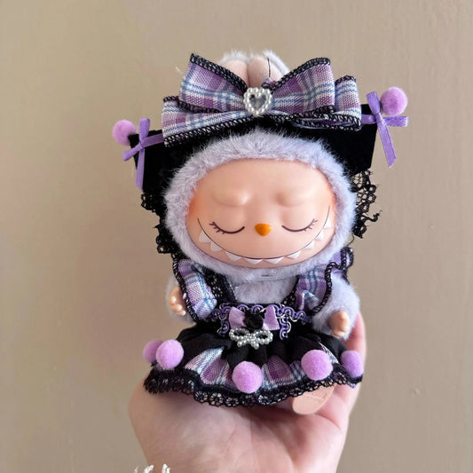 kawaiies-softtoys-plushies-kawaii-plush-Dark Lolita Ribbon Dress Labubu Doll Outfits Accessories 