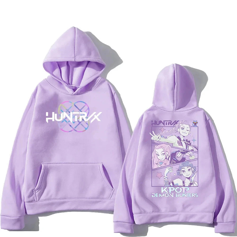 kawaiies-softtoys-plushies-kawaii-plush-Demon Hunter Huntrix Girls Manga Unisex Hoodie Apparel 