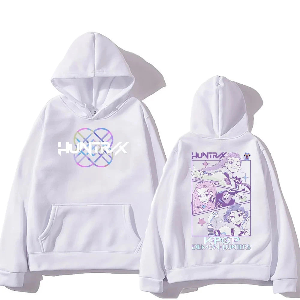 kawaiies-softtoys-plushies-kawaii-plush-Demon Hunter Huntrix Girls Manga Unisex Hoodie Apparel White XS 