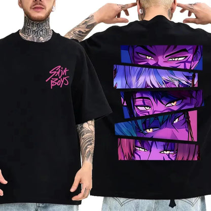 kawaiies-softtoys-plushies-kawaii-plush-Demon Hunters Saja Boys Manga Split Unisex Tee Apparel 