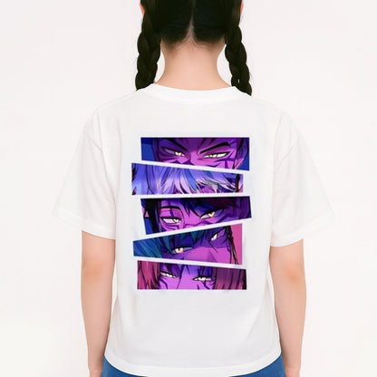 kawaiies-softtoys-plushies-kawaii-plush-Demon Hunters Saja Boys Manga Split Unisex Tee Apparel White XS 