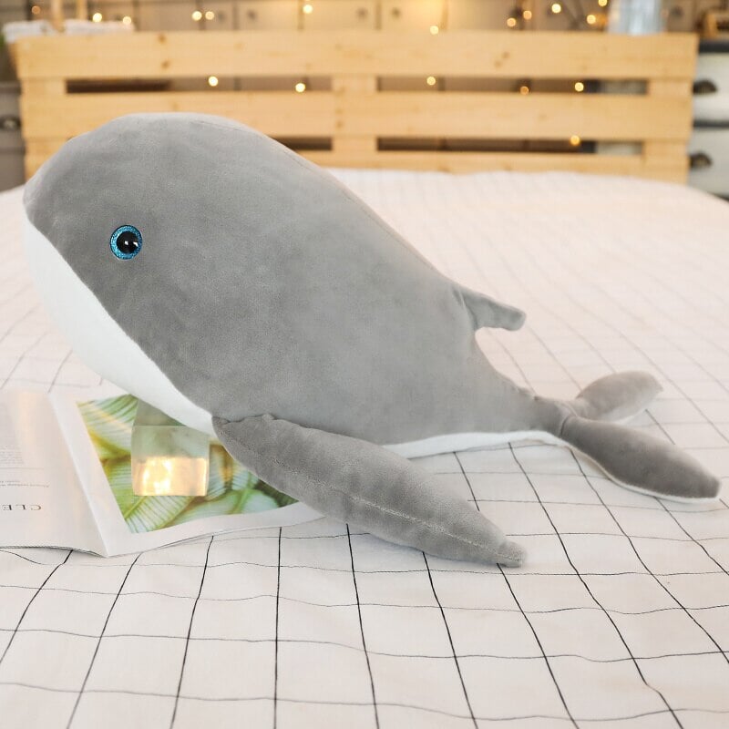 kawaiies-softtoys-plushies-kawaii-plush-Dreamy Giant Blue Eye Whales Plushie | NEW Soft toy Gray 50cm 
