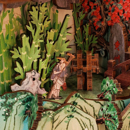 kawaiies-softtoys-plushies-kawaii-plush-East Waterfall Village Wooden Bookshelf Nook Kit Wooden Kit 