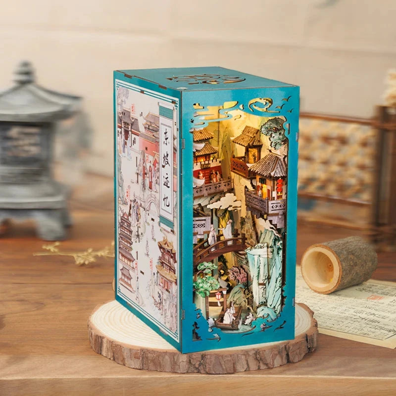 kawaiies-softtoys-plushies-kawaii-plush-East Waterfall Village Wooden Bookshelf Nook Kit Wooden Kit 