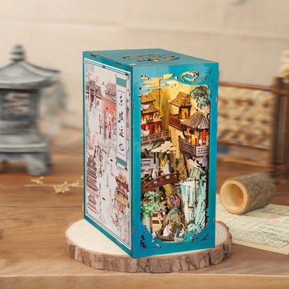 kawaiies-softtoys-plushies-kawaii-plush-East Waterfall Village Wooden Bookshelf Nook Kit Wooden Kit 