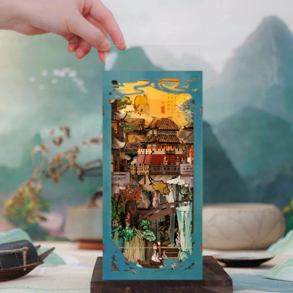 kawaiies-softtoys-plushies-kawaii-plush-East Waterfall Village Wooden Bookshelf Nook Kit Wooden Kit 