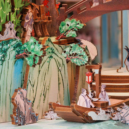 kawaiies-softtoys-plushies-kawaii-plush-East Waterfall Village Wooden Bookshelf Nook Kit Wooden Kit 