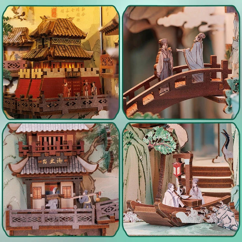 kawaiies-softtoys-plushies-kawaii-plush-East Waterfall Village Wooden Bookshelf Nook Kit Wooden Kit 