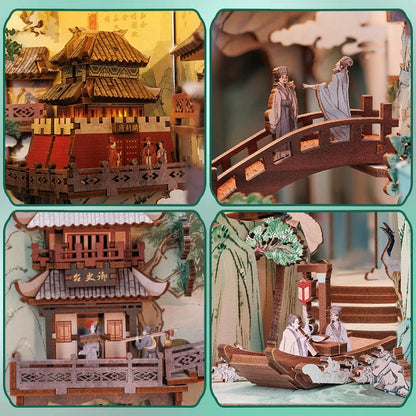 kawaiies-softtoys-plushies-kawaii-plush-East Waterfall Village Wooden Bookshelf Nook Kit Wooden Kit 