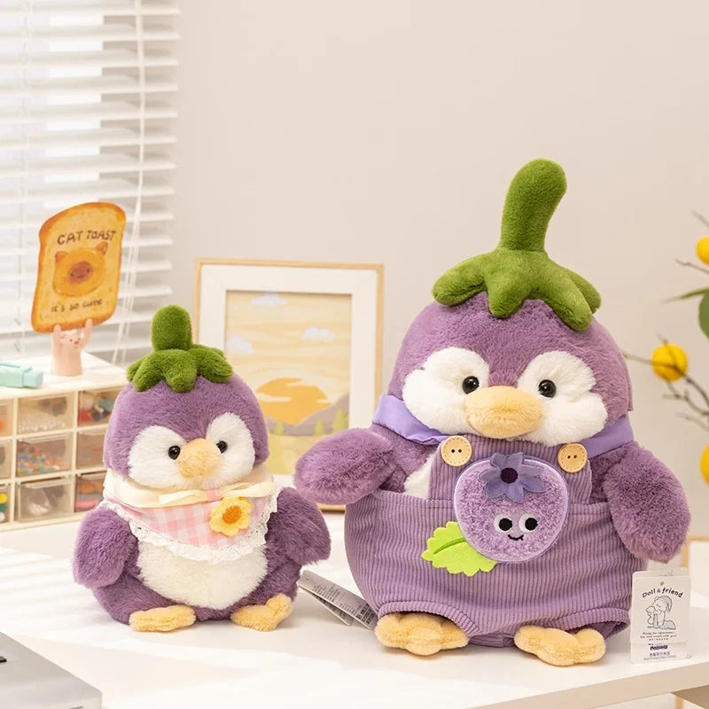 kawaiies-softtoys-plushies-kawaii-plush-Eggplant Purple Penguin Plushie Soft toy 