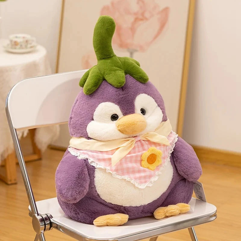 kawaiies-softtoys-plushies-kawaii-plush-Eggplant Purple Penguin Plushie Soft toy 