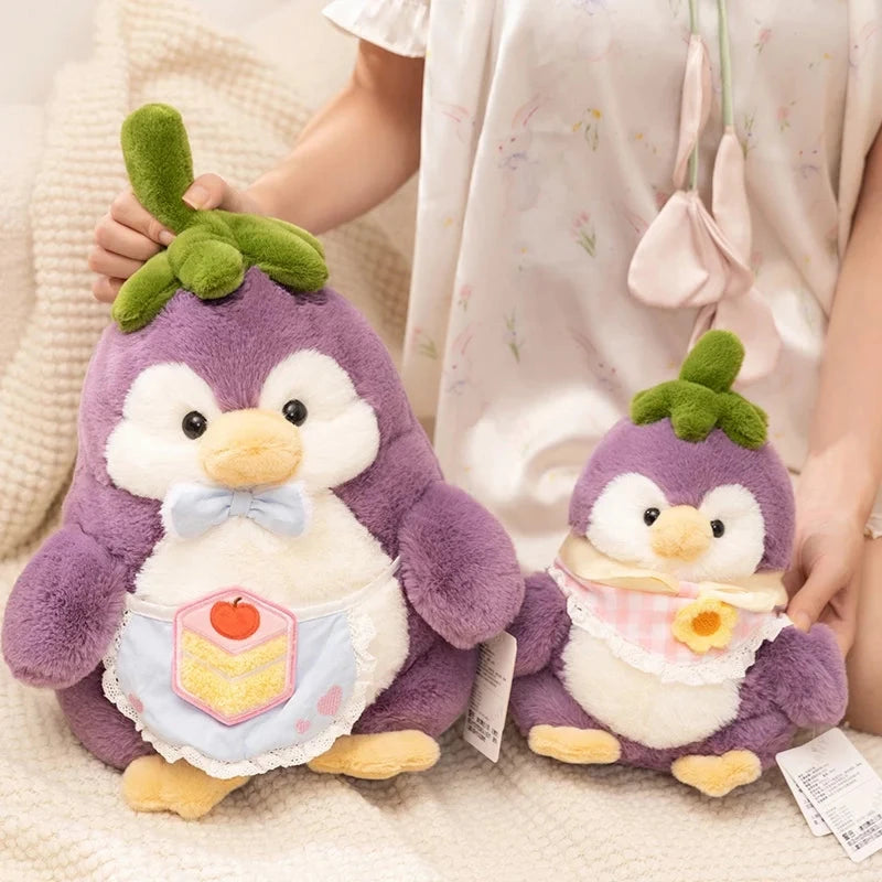 kawaiies-softtoys-plushies-kawaii-plush-Eggplant Purple Penguin Plushie Soft toy 