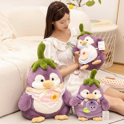 kawaiies-softtoys-plushies-kawaii-plush-Eggplant Purple Penguin Plushie Soft toy 