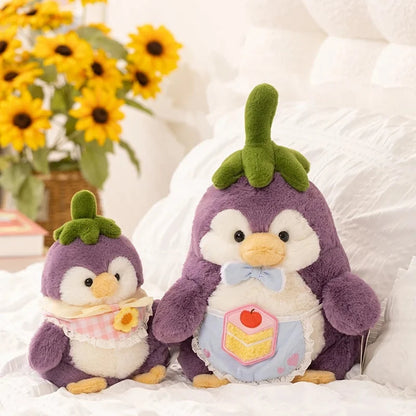 kawaiies-softtoys-plushies-kawaii-plush-Eggplant Purple Penguin Plushie Soft toy 