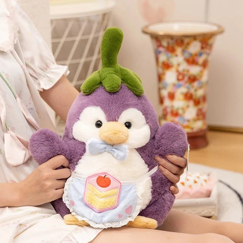 kawaiies-softtoys-plushies-kawaii-plush-Eggplant Purple Penguin Plushie Soft toy 