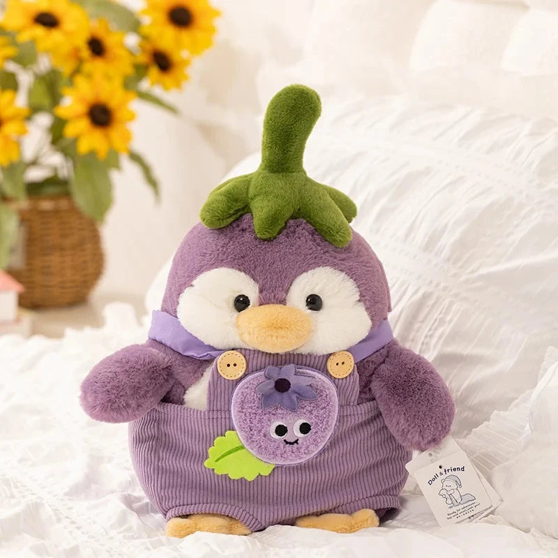 kawaiies-softtoys-plushies-kawaii-plush-Eggplant Purple Penguin Plushie Soft toy Eggplant 25cm 