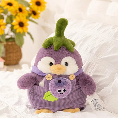 kawaiies-softtoys-plushies-kawaii-plush-Eggplant Purple Penguin Plushie Soft toy Eggplant 25cm 