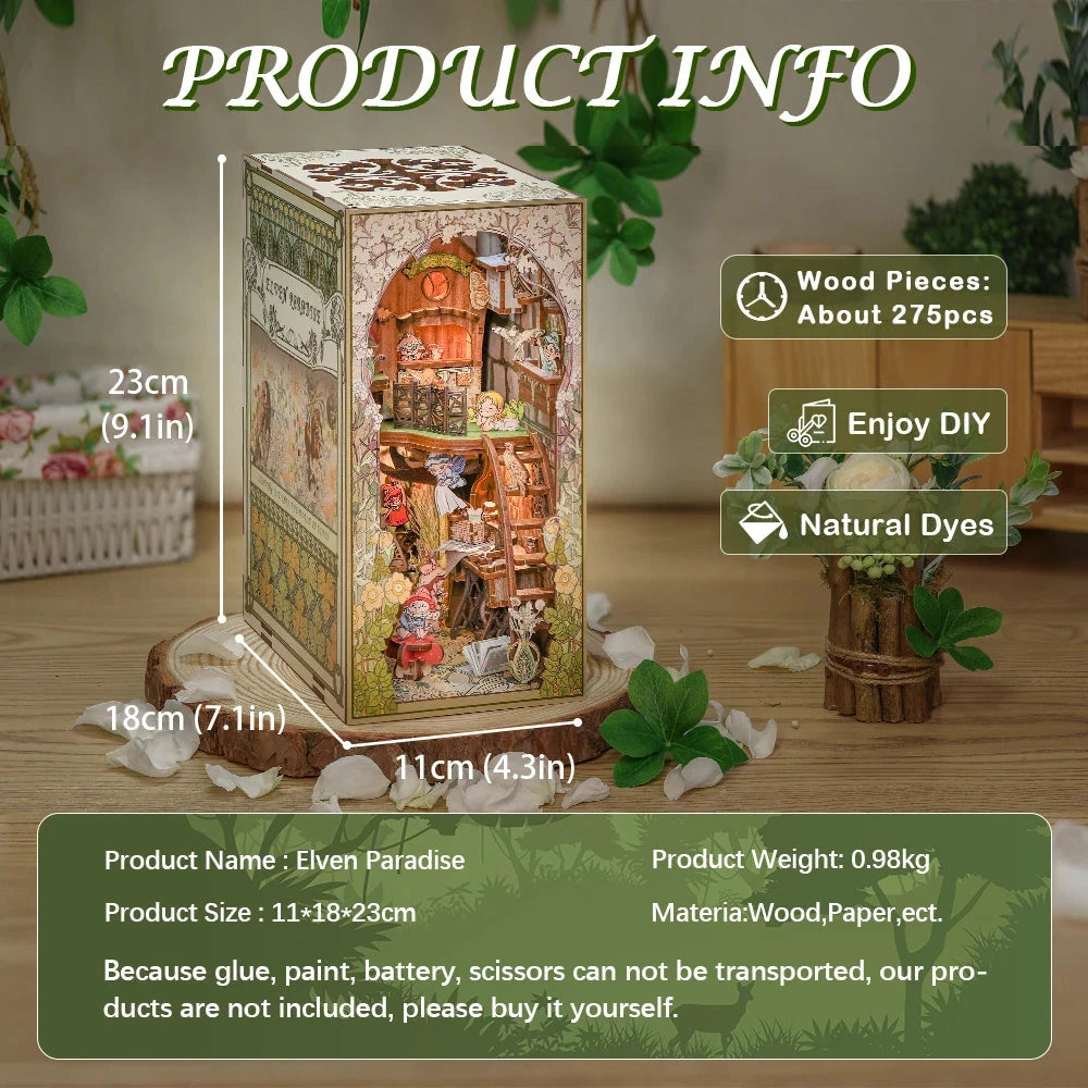 kawaiies-softtoys-plushies-kawaii-plush-Elven Paradise Wooden Bookshelf Nook Kit Wooden Kit 